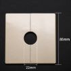 Gold Square Hole Decoration Cover Plug, 2.2cm Wall Hole Style - 2