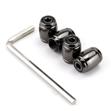 Titanium Black Automobile Valve Core Cap Tire Anti-deflation Decor - 1