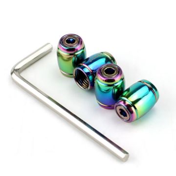 Colorful Automobile Valve Core Cap Tire Anti-deflation Valve Decor - 1