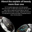 Waterproof Sports Health Smart Watch with NFC, Black Silicone Band - 5