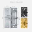 4" Black Multifunctional Automatic Door Closer Hinge - 3