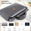 Elastic Button Laptop Handbag - Waterproof PU, 13.3/14 inch, Black - 8