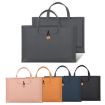 Navy Waterproof PU Laptop Handbag - 13.3/14 Inch Elastic Button - 2