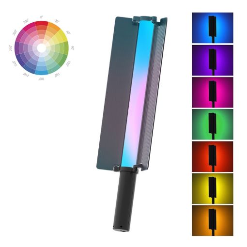 RGB Stick Light 24W 72 LEDs with Barndoor for Photography - Handheld Full-color - 1