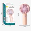 Portable Pink Handheld USB Charging Desktop Electric Fan - Small Size - 3