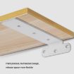 5mm Thick Triangular Bracket Bookshelf Partition, 200mm Black Style - 5