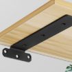 5mm Thick Triangular Bracket Bookshelf Partition, 200mm Black Style - 7
