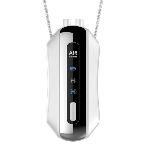 Chain Style Portable Negative Ion Air Purifier - White, Home & Neck Use - 1