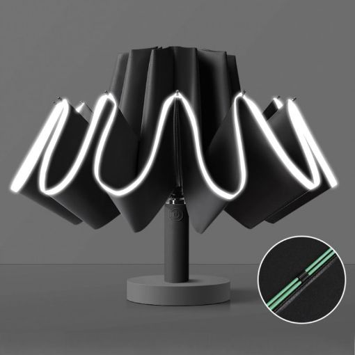 20 Bone Reverse Double Automatic Folding Umbrella Sunshade (Starry Sky) - 1