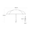 20 Bone Reverse Double Automatic Folding Umbrella Sunshade (Blue) - 2