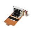 RFID Automatic Pop-up Card Holder Metal Wallet Box (Coffee) - 4