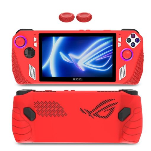 ASUS Rog Ally Gaming Console Silicone Case + 2 Button Caps (Red) - 1