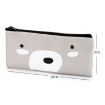 Large Capacity Silver Gray Student Oxford Pencil Bag - Cartoon Design - 3