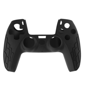 PS5 Gamepad Silicone Case - Non-slip Texture Protective Cover (Black) - 1