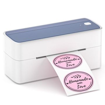 Phomemo PM241-BT Bluetooth Thermal Label Printer, US Size, White Blue - 1