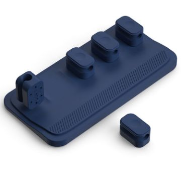 Blue Punch Free Self-Adhesive Magnetic Cable Storage Fixer for Desktop - 1