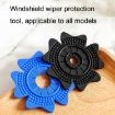 Car Wiper Hole Protective Cover - PVC Dustproof Snowproof Pad, Blue - 5