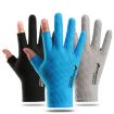 Blue Cycling Gloves - Thin Sunscreen UV Protection, Breathable Ice Silk Mesh - 2