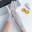 Free Code Summer Sunscreen UV Protection Ice Silk Gloves - Gray - 1