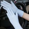 Free Code Summer Sunscreen UV Protection Ice Silk Gloves - White - 6