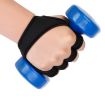 XL Weightlifting Dumbbell Bar Anti-slip Wrist Fitness Gloves (Black) - 2