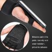 Black M Weightlifting Gloves - Anti-slip, Anti-cocoon, Four-finger Design - 4