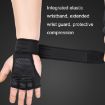 Red Anti-slip Weightlifting Gloves - Dumbbell Bar Wrist Support, L Size - 6
