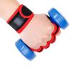 XL Weightlifting Dumbbell Gloves - Anti-slip, Anti-cocoon, Red, Four-finger - 2