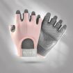 Sakura Pink Non-slip Shock-absorbing Half-finger Yoga Sports Gloves, Size S - 1