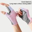 Sakura Pink Non-slip Shock-absorbing Half-finger Yoga Sports Gloves, Size S - 3