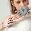 Yoga Sports Gloves - Non-slip Shock-absorbing Half-finger, Size M (Gray) - 8