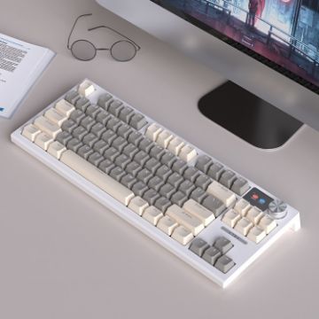 LANGTU LT84 Wireless Tri-Mode RGB Keyboard, Sea-Air Axis Pro, Whiteout - 1