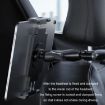 Folding Stretchable Headrest Tablet Bracket for Car Rear Seat - Metal Clamp - 4