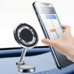 Magnetic Foldable Car Phone Holder - Universal Dashboard Mount (Black) - 9