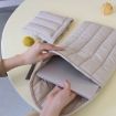 16" Yellow Green Cotton Embroidery Laptop Bag - Lightweight Protective Case - 3