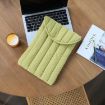 16" Yellow Green Cotton Embroidery Laptop Bag - Lightweight Protective Case - 5