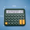 Olive Green 12-Digit Mechanical Keyboard Calculator with Big Buttons - 3