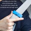 SHUNWEI Blue Car Safety Belt Limiter Anti-Stranglehold Clip - 1 Pair - 6