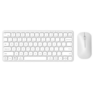 B087 2.4G Wireless Bluetooth Keyboard Mouse Set, 78 Keys, White - 1