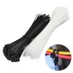 100pcs 8x300mm Self-Locking Nylon Cable Ties 7.6mm Wide (White) - 2