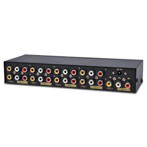 FJGEAR FJ-108AV 1 In 8 Out Audio Video Splitter CVBS Separator - 1