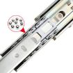 6" 16cm Thickened 3-Section Ball Slide Mute Drawer Track Rail - 4