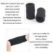 Basketball Riding Finger Sleeves - 10pcs Set, Black, Stretch Knit Protectors - 5