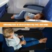 Kids Airplane Seat Extender 79x44cm Portable Travel Cushion Gray - 5