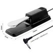 PL-02 6.35mm Connector Piano Sustain Pedal MIDI Synthesizer (Black/Chrome) - 3