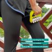 Green Handheld Curved Five-row Iron Column Roller Soothing Massager - 7