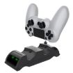 PS4 Slim/Pro Gamepad Dual Charger Dock with Display Lights - White - 2