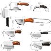 Mini Knife Keychain with Holster - Long Kitchen Knife Sanding Model - 2