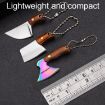 Mini Knife Keychain with Holster - Long Kitchen Knife Sanding Model - 4