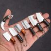 Mini Knife Keychain with Holster - Long Kitchen Knife Sanding Model - 8
